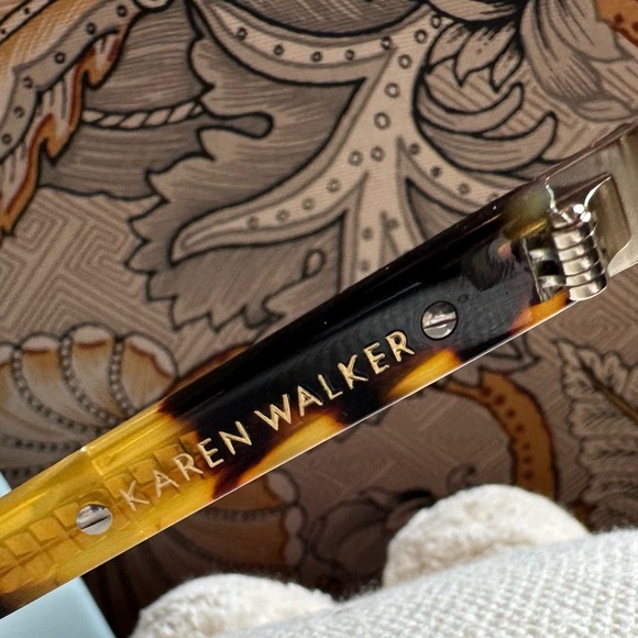 Karen Walker Tortoise and Gold Sunglasses - Picture 7 of 7